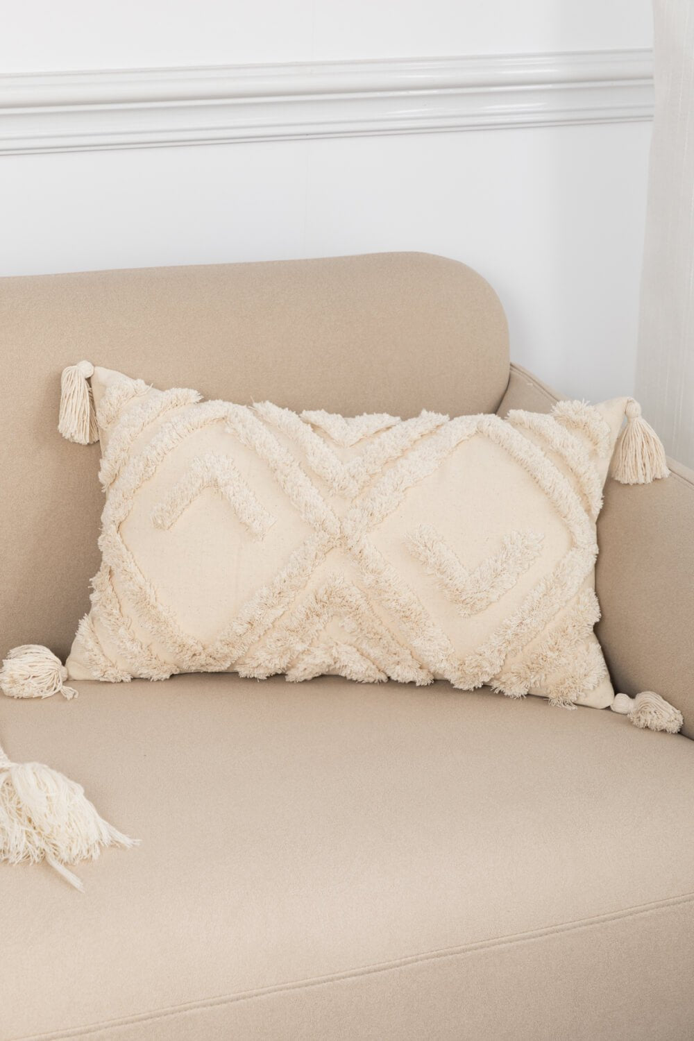 Fringe Trim Decorative Throw Pillow Case - Hero 'n Siren