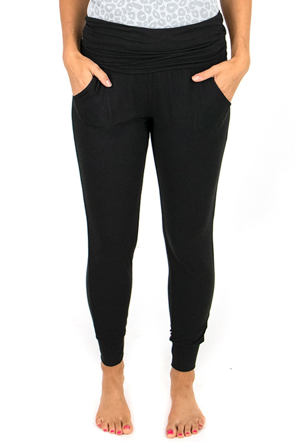 Green High Waist Pleated Casual Pocket Leggings - Hero 'n Siren