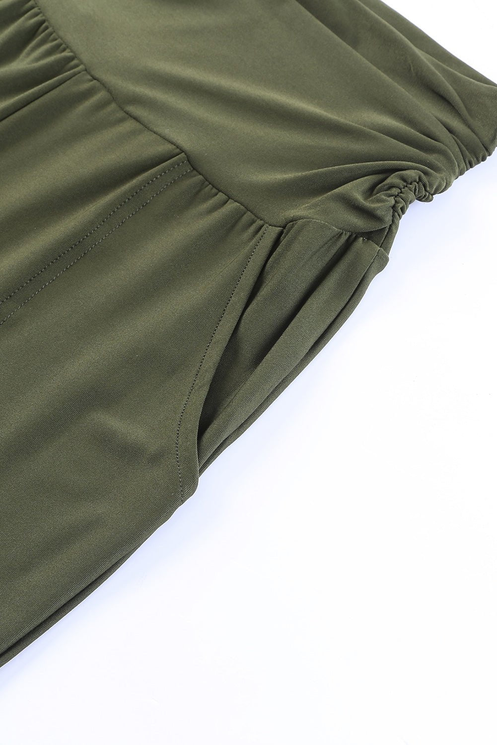 Green High Waist Pleated Casual Pocket Leggings - Hero 'n Siren