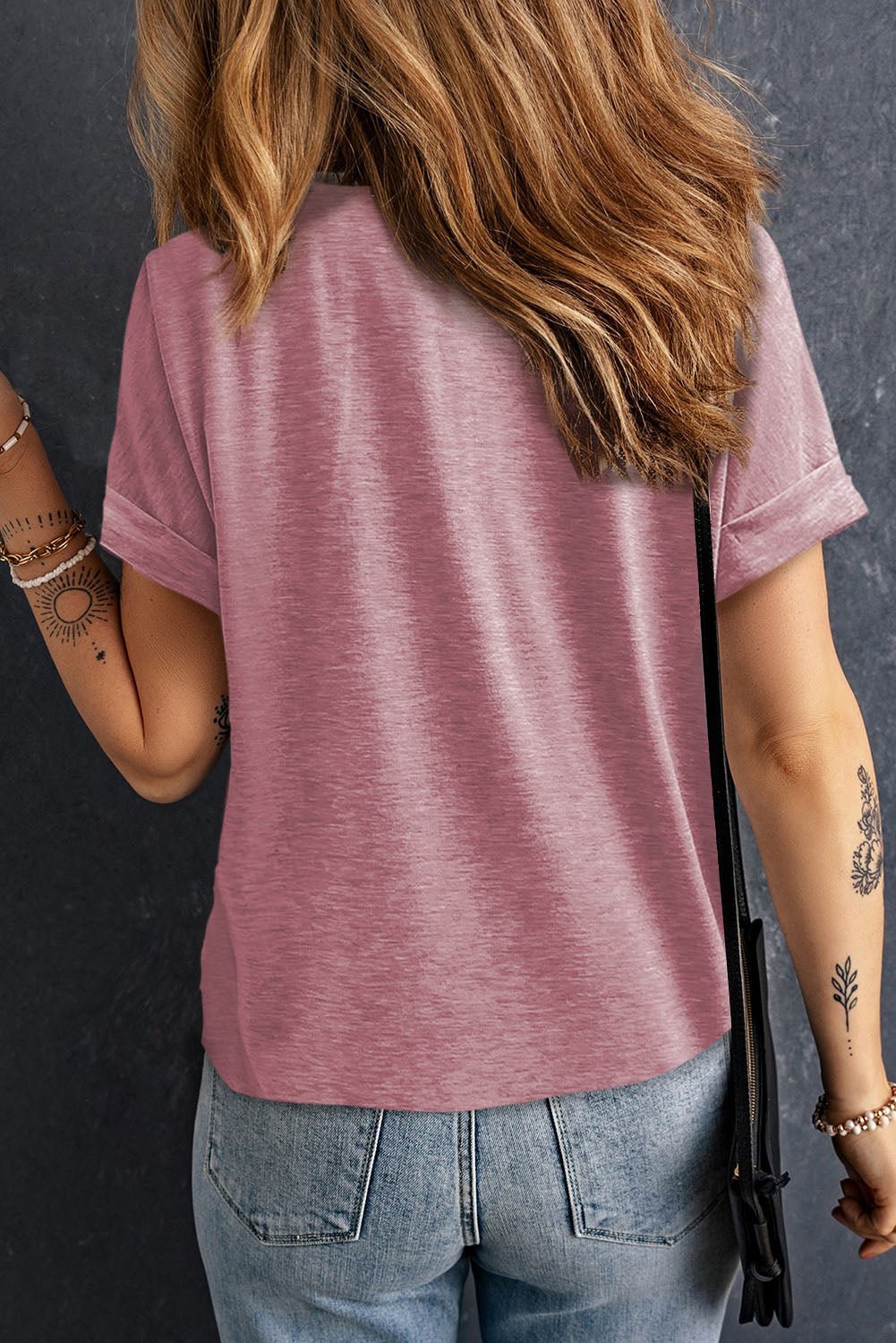 Grey Button V Neck Casual T Shirt - Hero 'n Siren